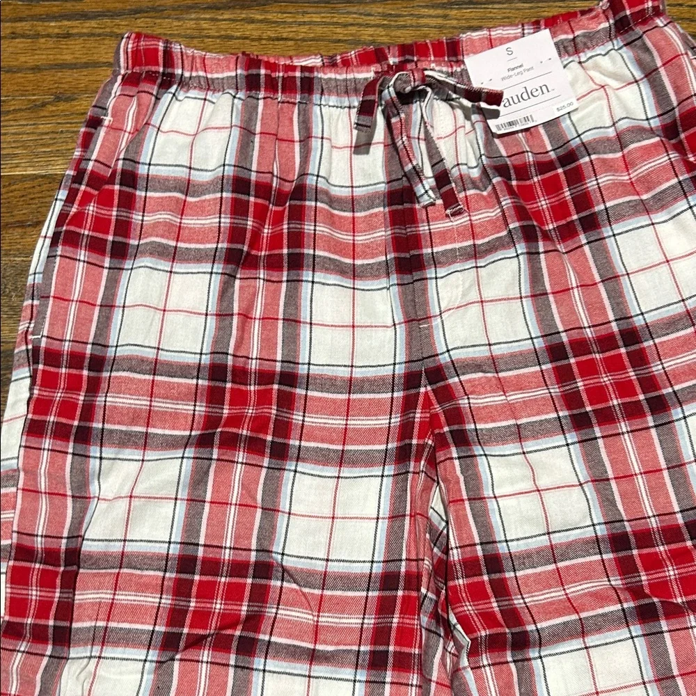 Red and White Plaid Pajama Pants - Picture 2 of 3